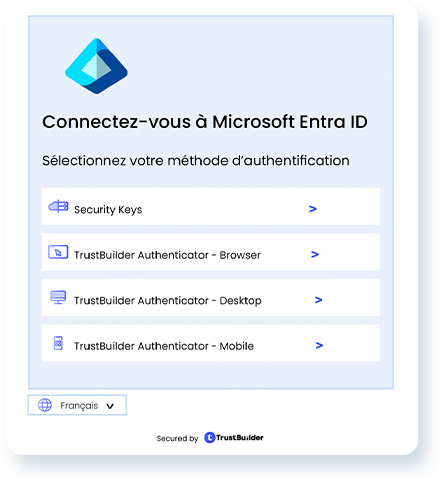 TrustBuilder méthode authentification Microsoft Entra ID_FR